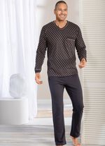 V-hals pyjama met open manchetten 