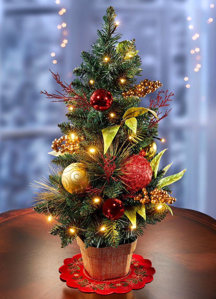 Verlichte dennenboom 