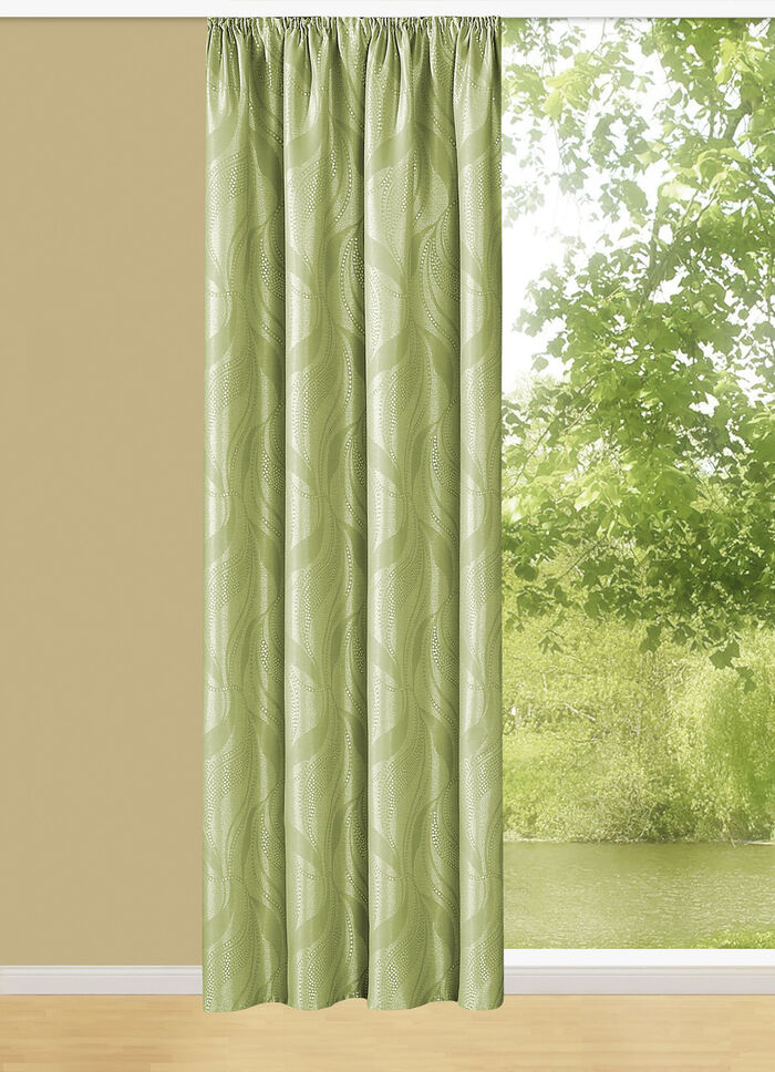 Overgordijn met rucheband GRÜN