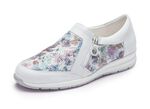 ELENA EDEN pantoffels gemaakt van nappaleer WIT-MULTICOLOR