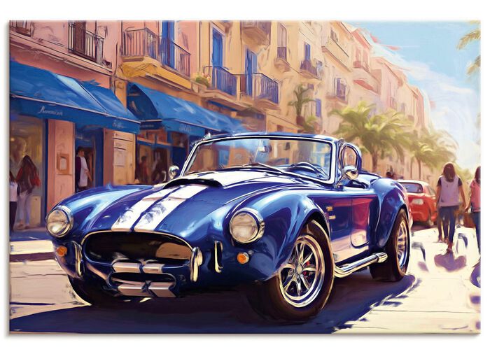 Klassieke auto "Cobra" als hoogwaardig canvas schilderij 