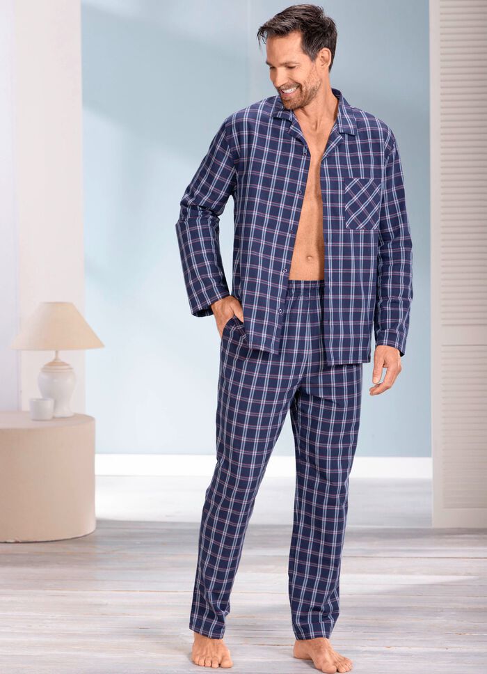 Comte geweven pyjama met knoopjes aan de bovenkant 