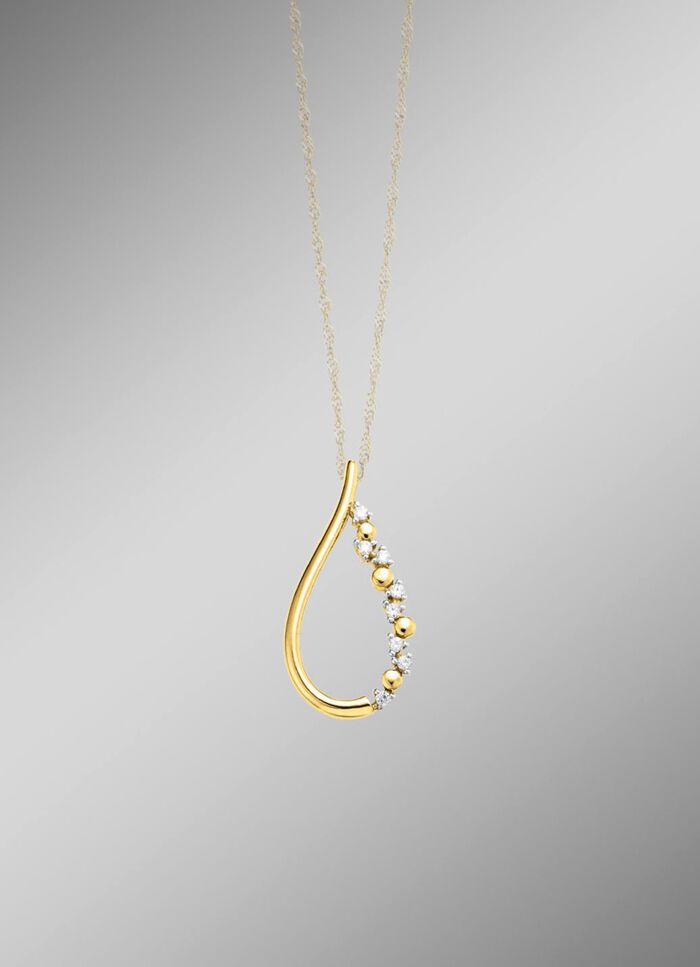 Elegante druppelhanger met synthetische zirkonia 