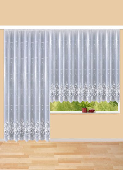 Jaloezie met Plauen borduursel en universeel raillint 