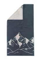 Badstofserie met geweven bergpanorama GRANIT
