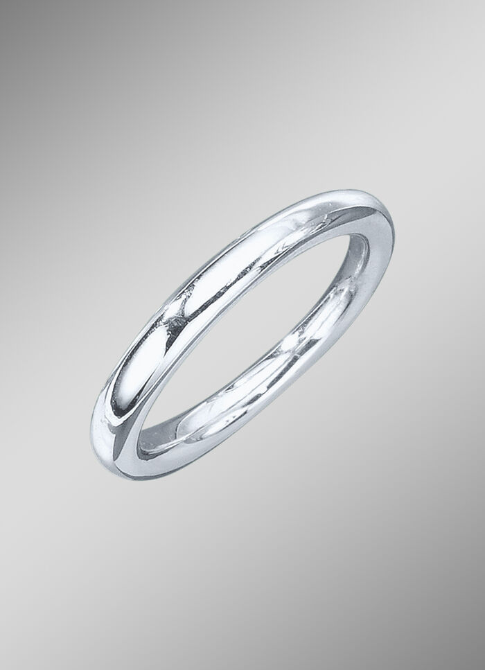 Hoogglanzende partnerring van witgoud 