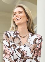 Fijne metalen ring met echte tijgeroog 