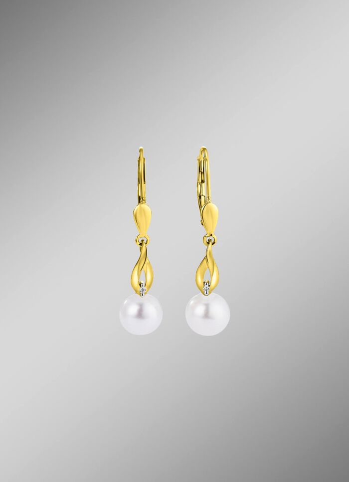 Oorbellen met gekweekte zoetwaterparels 