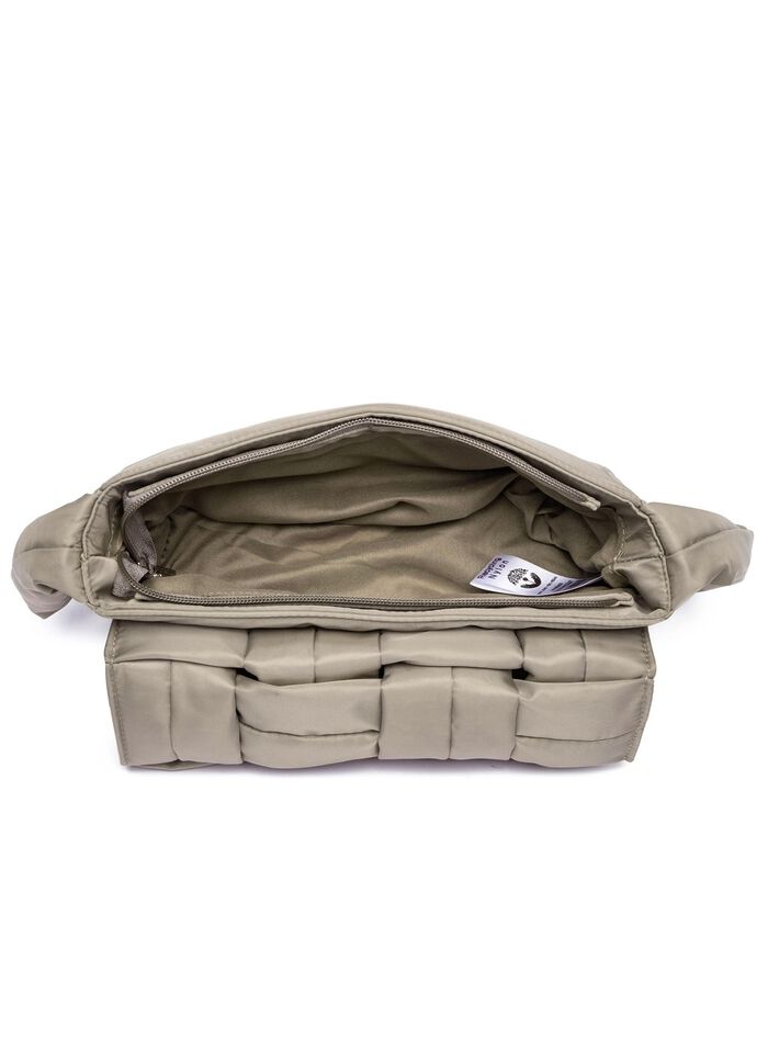 Collezione Alessandro tas gemaakt van delicaat glanzend textielmateriaal TAUPE