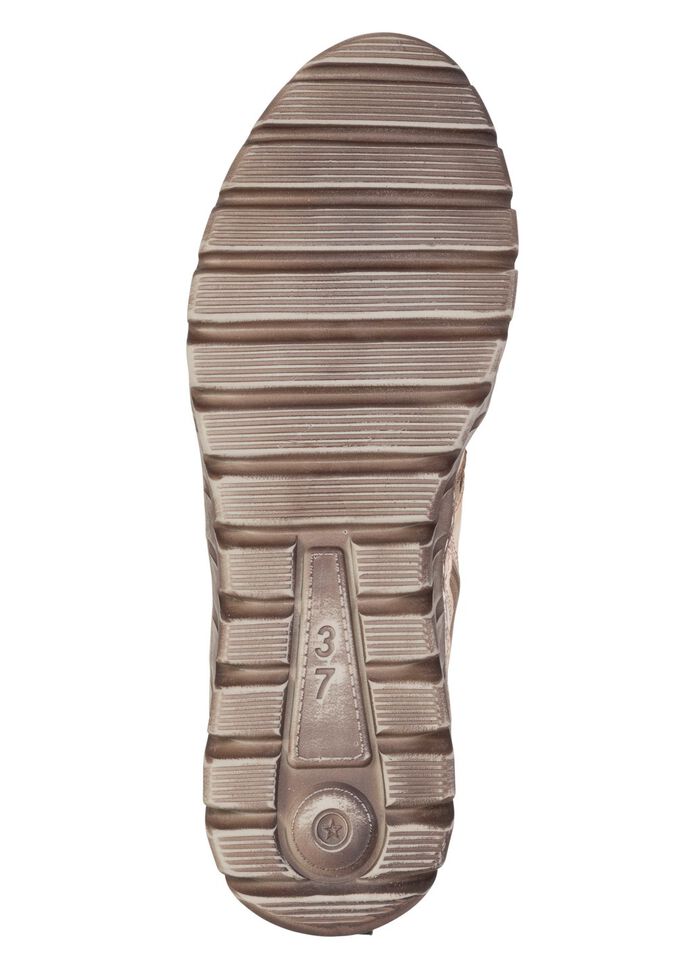 Gemini, trendy dames enkellaarsjes, winterschoenen, breedte G, met uitneembaar voetbed LICHTBEIGE