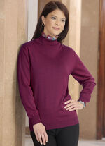 Fijngebreide trui FUCHSIA