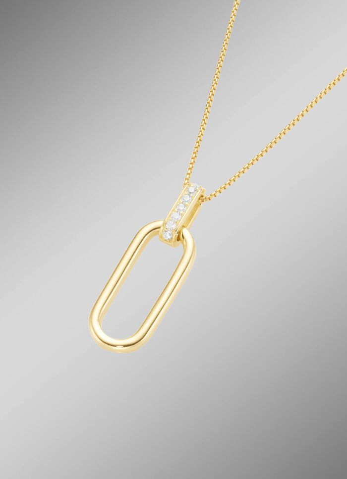 Vergulde hanger met ketting 