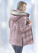 Jas met longitudinale quilting aan de zijkanten 