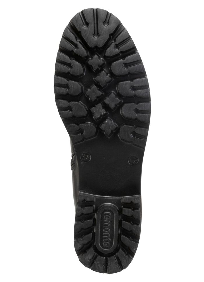 Remonte, modieuze dames enkellaarsjes, winterschoenen, breedte G, met uitneembaar voetbed ZWART