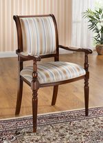 Eetkamermeubel met binnenvering en schuimstofvulling BLAUW GESTREEPT