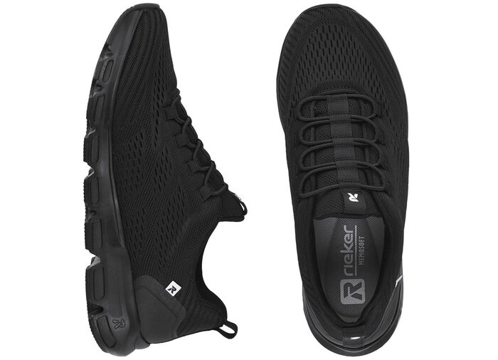 Rieker sneakers met elastische decoratieve vetersluiting 