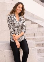 Overhemdtuniek met opstaande kraag 