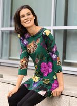 Fantasierijke tuniek met modieuze platte halslijn 