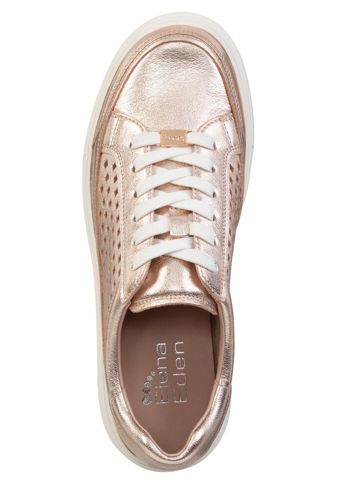 ELENA EDEN sneakers van nappaleer met luchtige perforatie GOUD