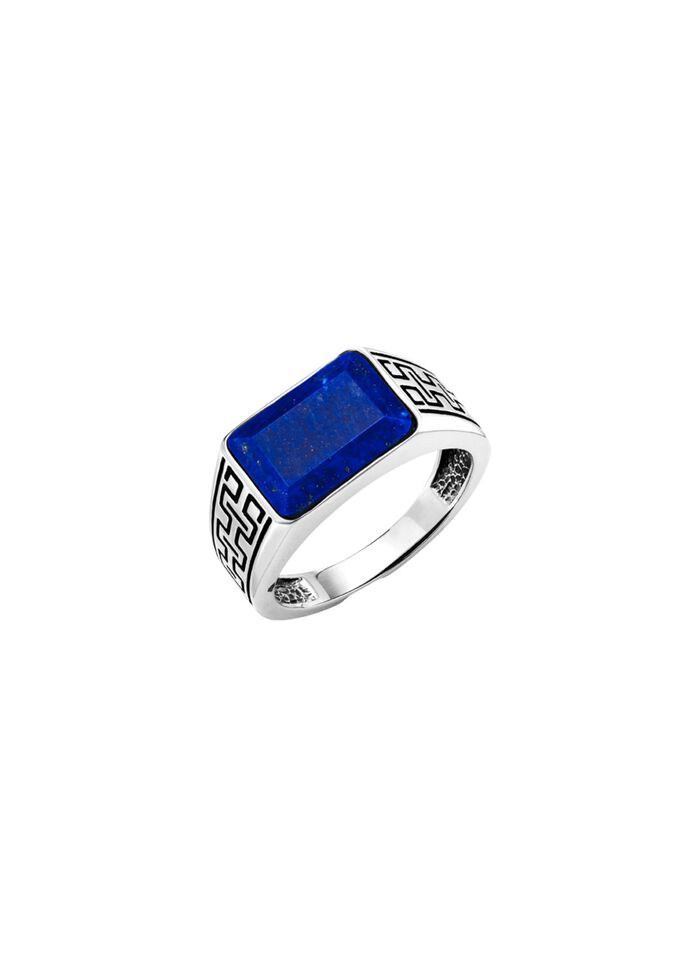Herenring met lapis lazuli 