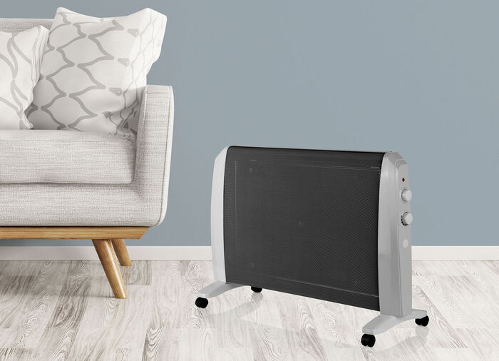 Keramisch golfverwarmingsapparaat met transportrollen ZWART-GRIJS