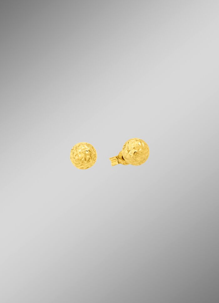 Gefacetteerde gouden oorknopjes 