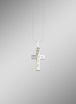 Populaire kruishanger met synthetische zirkonia 