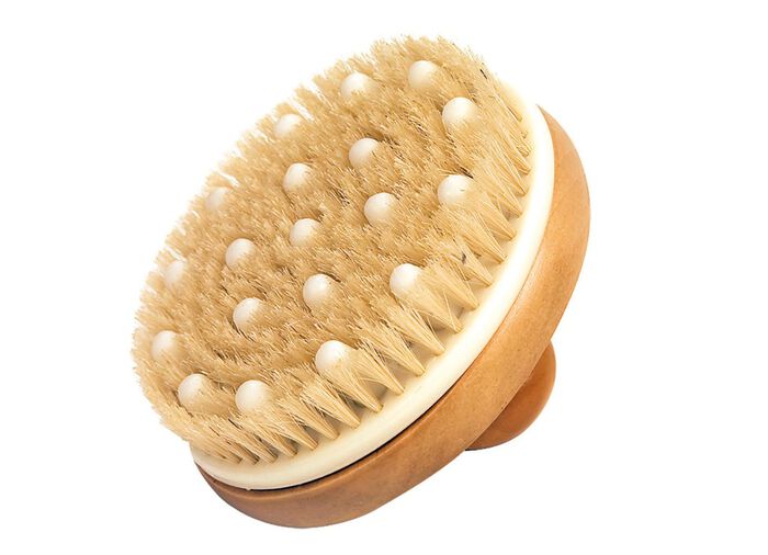 Massageborstel van wild zwijnhaar 