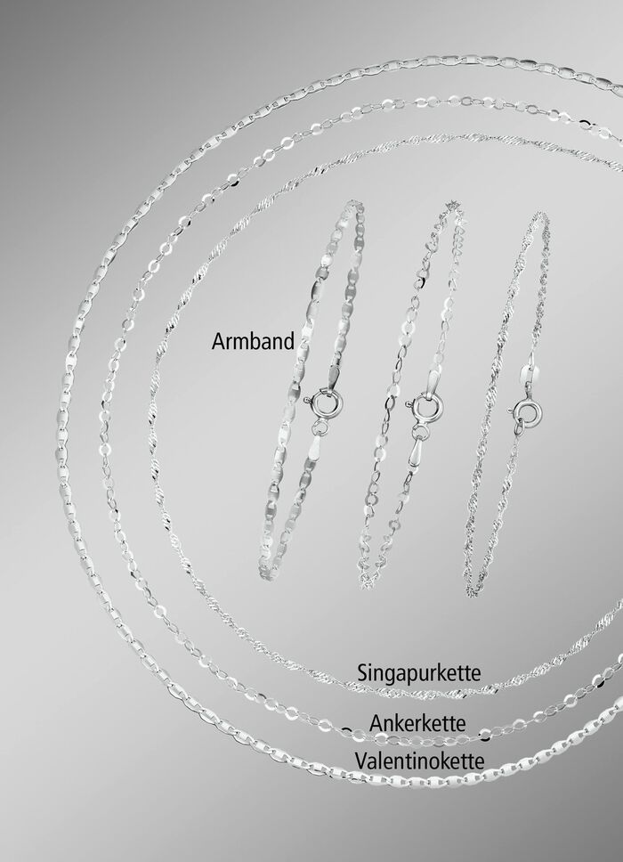 Elegante 6-delige zilveren sieradenset 