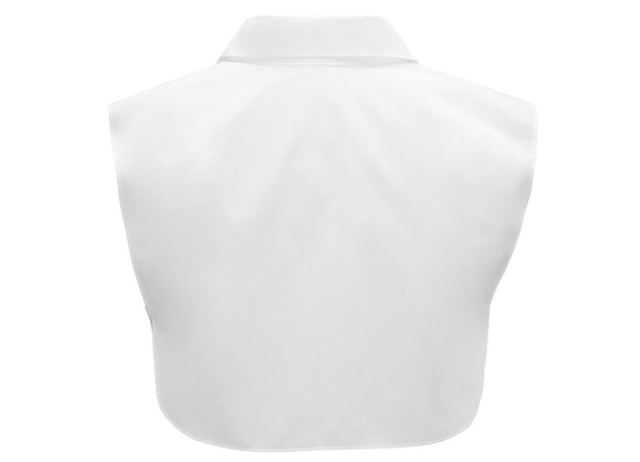 Klaus-modellen, damesblousekragen, gemaakt van fijne poplin WIT