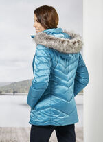 Jas met afneembare kunstbontkraag 