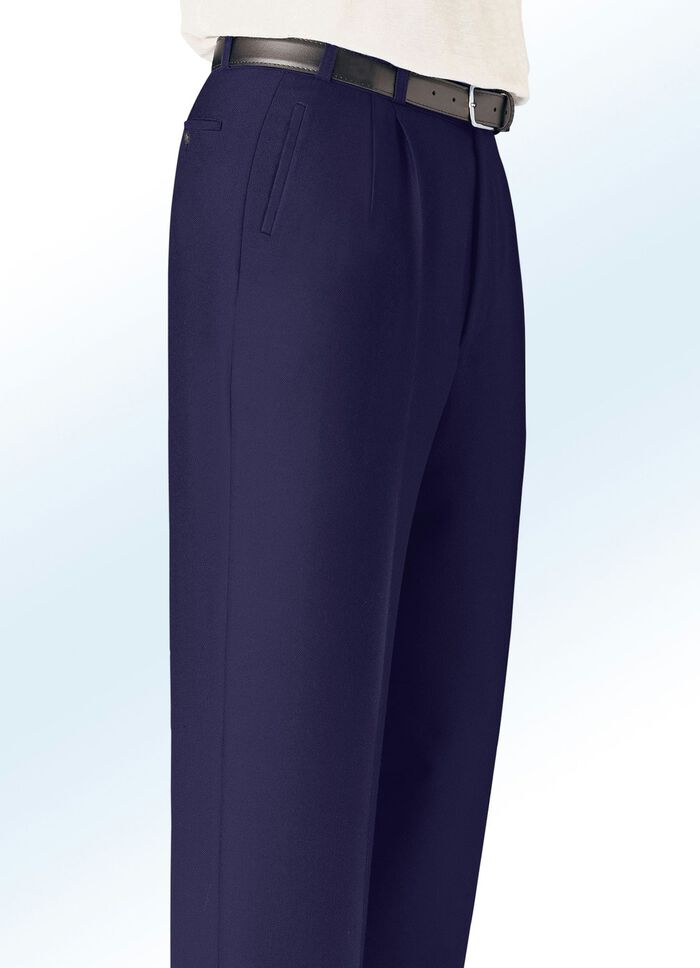 Broek "Klaus Models" met paspelzakken aan de zijkant in 5 kleuren 