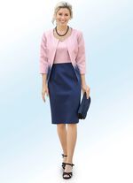 Jurk met bolero en parel- en strassversiering 