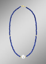 Ketting met parelglans en edelsteenglans 