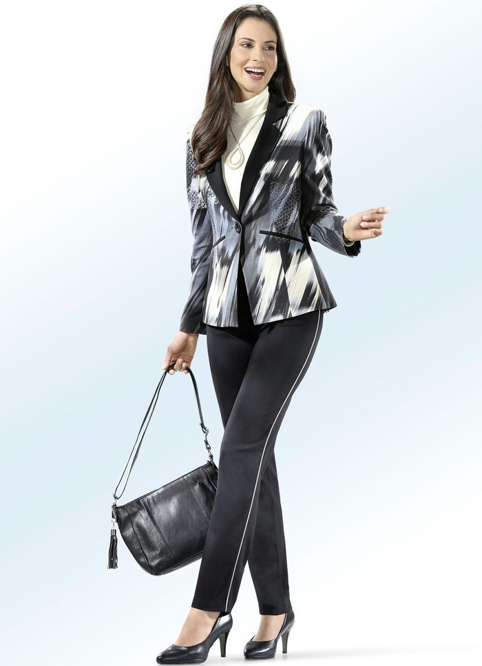 Blazer met inkjetprint 