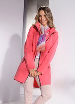 Functionele korte jas met capuchon die in de kraag kan worden opgeborgen 