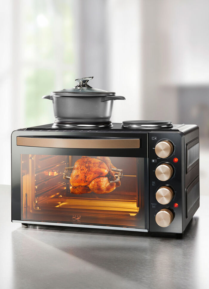 Kleine keuken 2-in-1: kookplaat en oven 