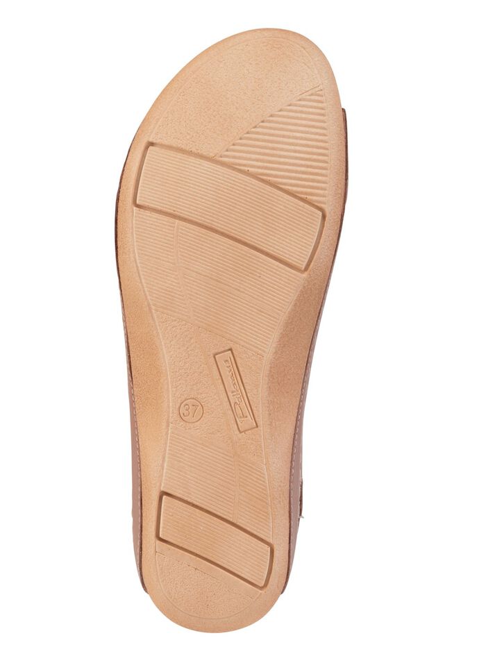 Sandaal van gedeeltelijk geperforeerd nappaleer 