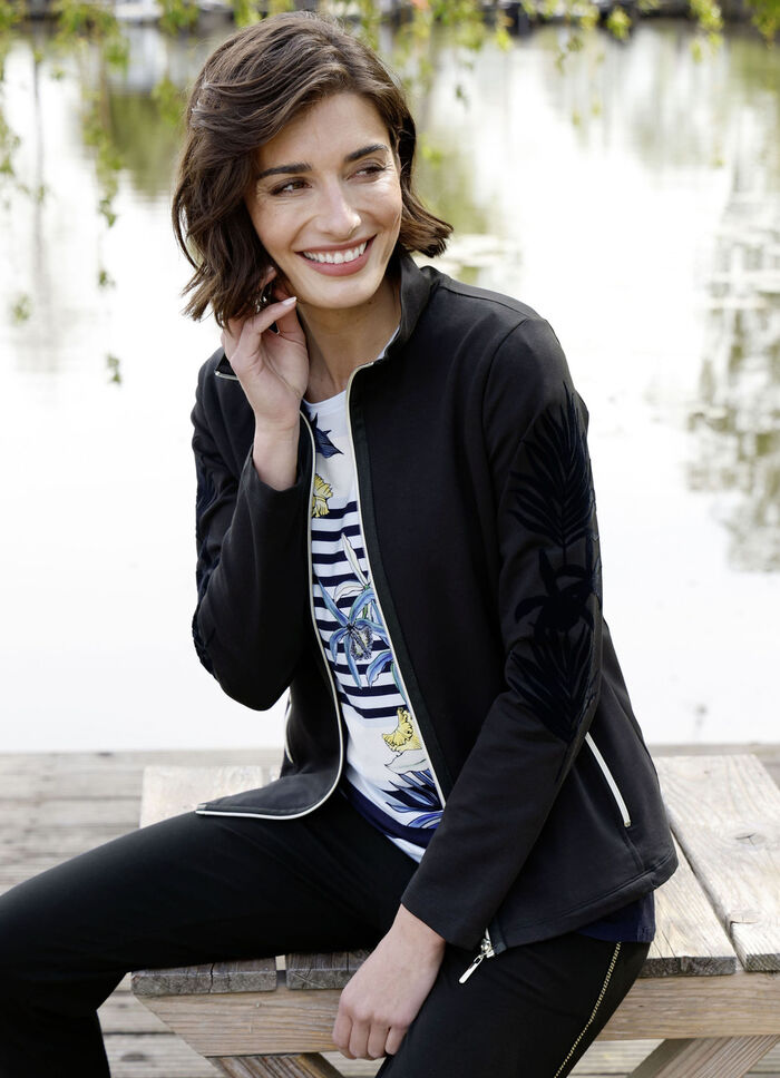 Sweatvest met bloemenprint 