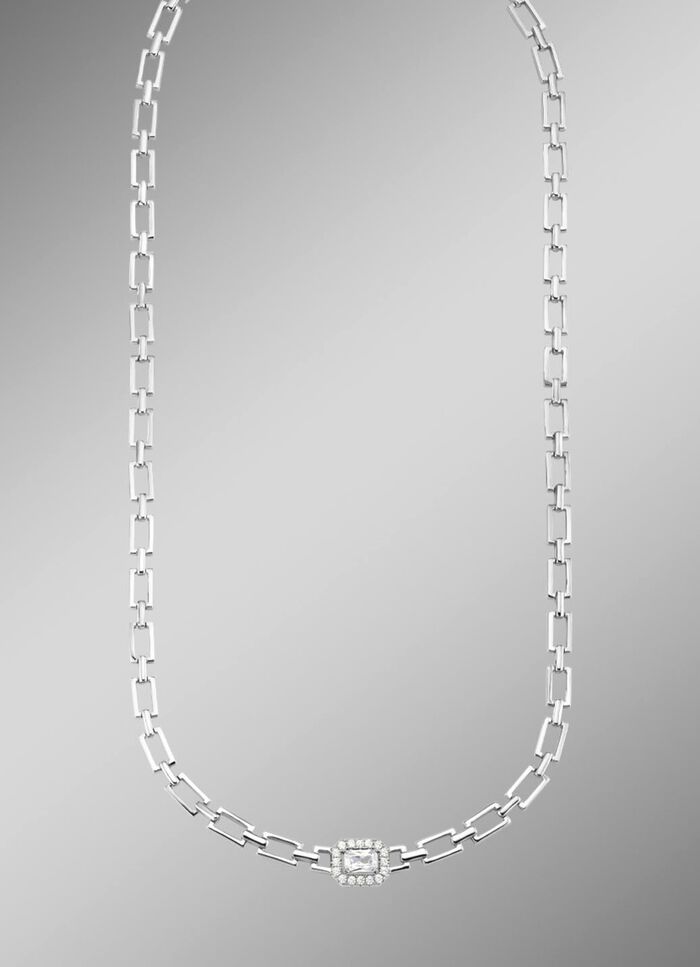 Elegante ketting met synthetische zirkonia 