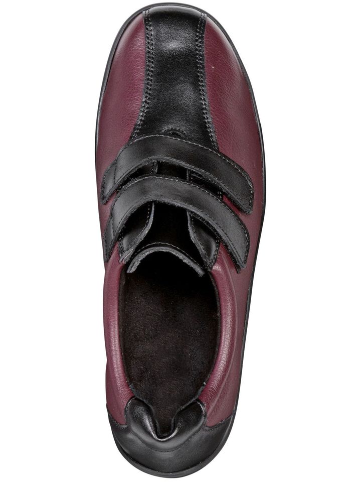 ELENA EDEN pantoffels gemaakt van nappaleer BORDEAUX-ZWART