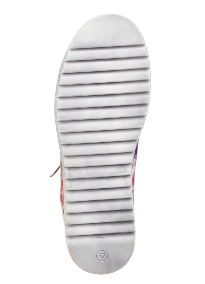 Gemini vetersneakers van gecoat nappaleer met bloemenprint 