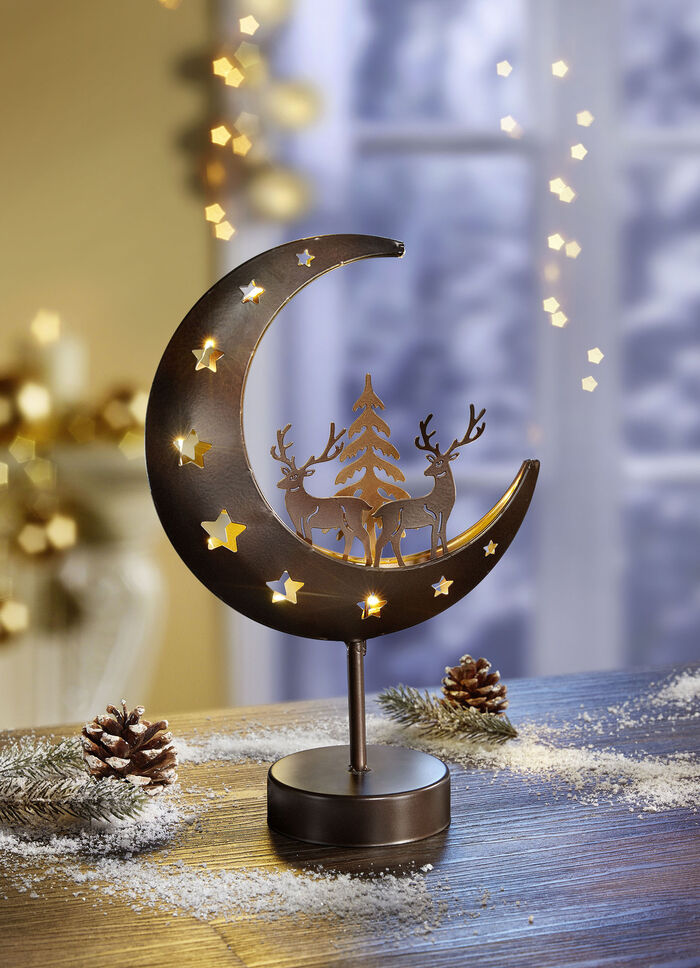 Verlichte metalen maan 