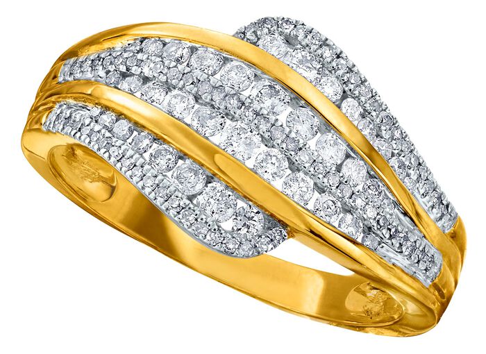 Damesring bestaande uit meerdere rijen 