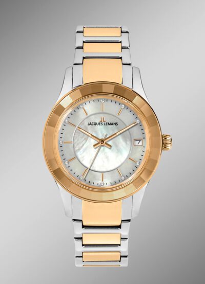 Jacques Lemans quartz dameshorloge - elegantie in tweekleurig 