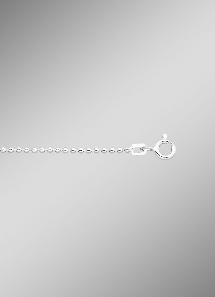 Zilveren bolletjesketting 
