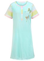 Set van twee nachthemden, met korte mouwen en knoopsluiting 