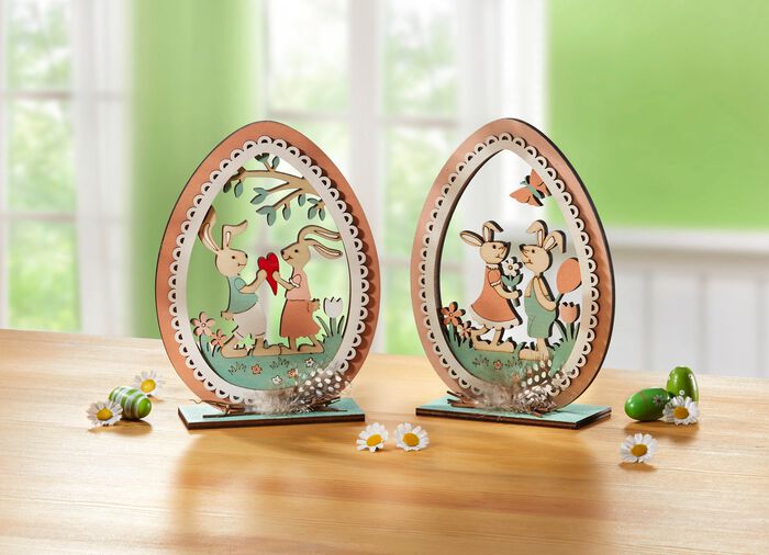 Mooie houten paaseieren 