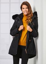 Parka met pluche voering in de capuchon 