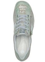 Remonte sneakers met bedrukte rand MINT-ZILVERGRIJS